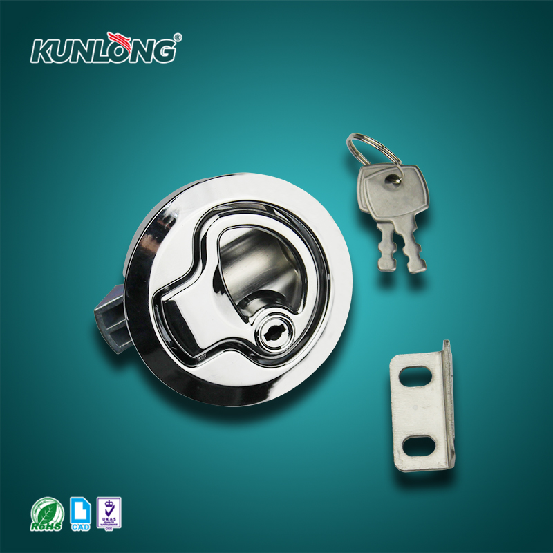 尚坤工业SK1-070W不锈钢门锁|圆头门锁|嵌入式门锁|控制箱门锁